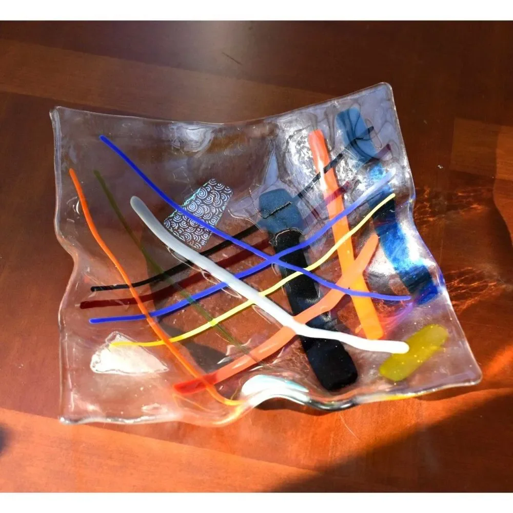 Vintage Mid-Century Modern (MCM) Decorative Art Glass Bowl